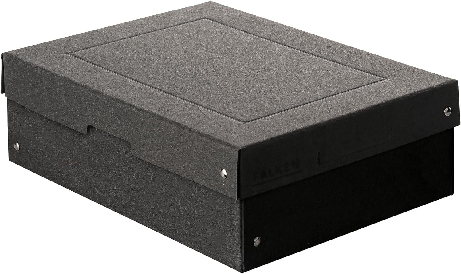 Original Falken PureBox Black 100mm hoch DIN A4 Aufbewahrungsbox mit Deckel Box