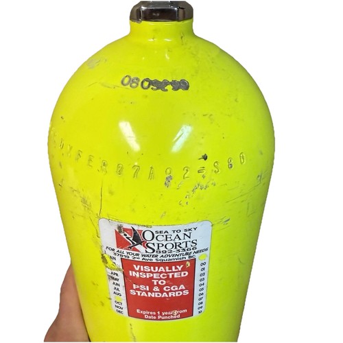 Aluminum yellow LUXFER SCUBA tank 3000 PSI - Expired, Needs Recertification - Picture 5 of 9