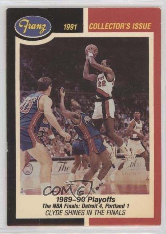 1990-91 Franz Portland Trail Blazers 1989-90 Playoffs Clyde Drexler #5 HOF 0xy0