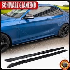 Glanz Schwarz Schweller Seitenschweller Side Skirts Ansätze Für BMW F22 M Paket