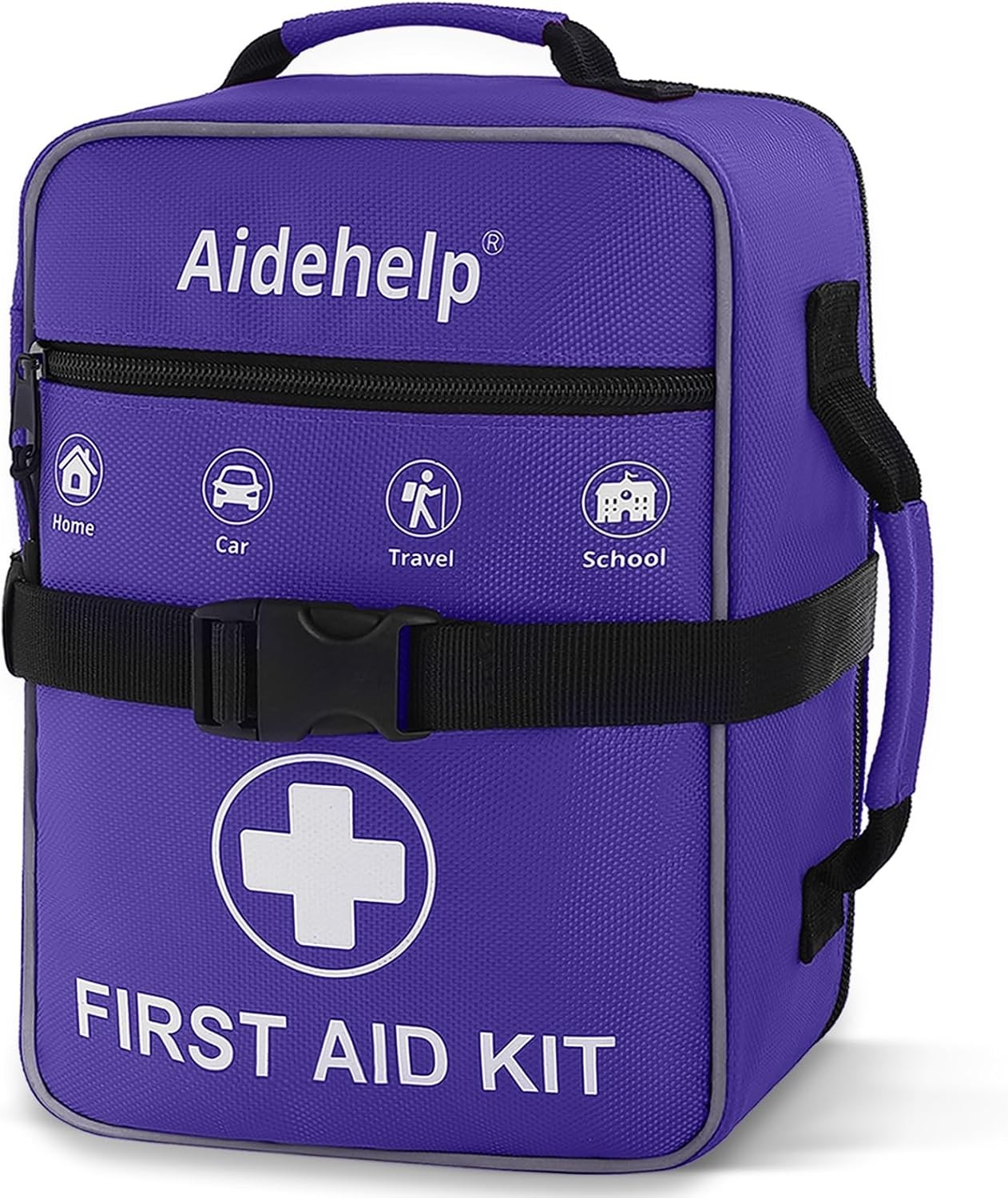 520-Pc First Aid Kit for Survival, Car, Home, Travel, Camping (Purple)