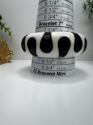 ZARA Black- Brown & White Resin Bangle Bracelet Set Modern  display picture 1