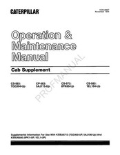 Caterpillar CS 563 CP 563 CS 573 CS 583 Cab Suppl Operators Maintenance Manual