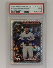 2024 Topps Chrome Update Series - Rookie Debut Yoshinobu Yamamoto X-Fractor (RC)