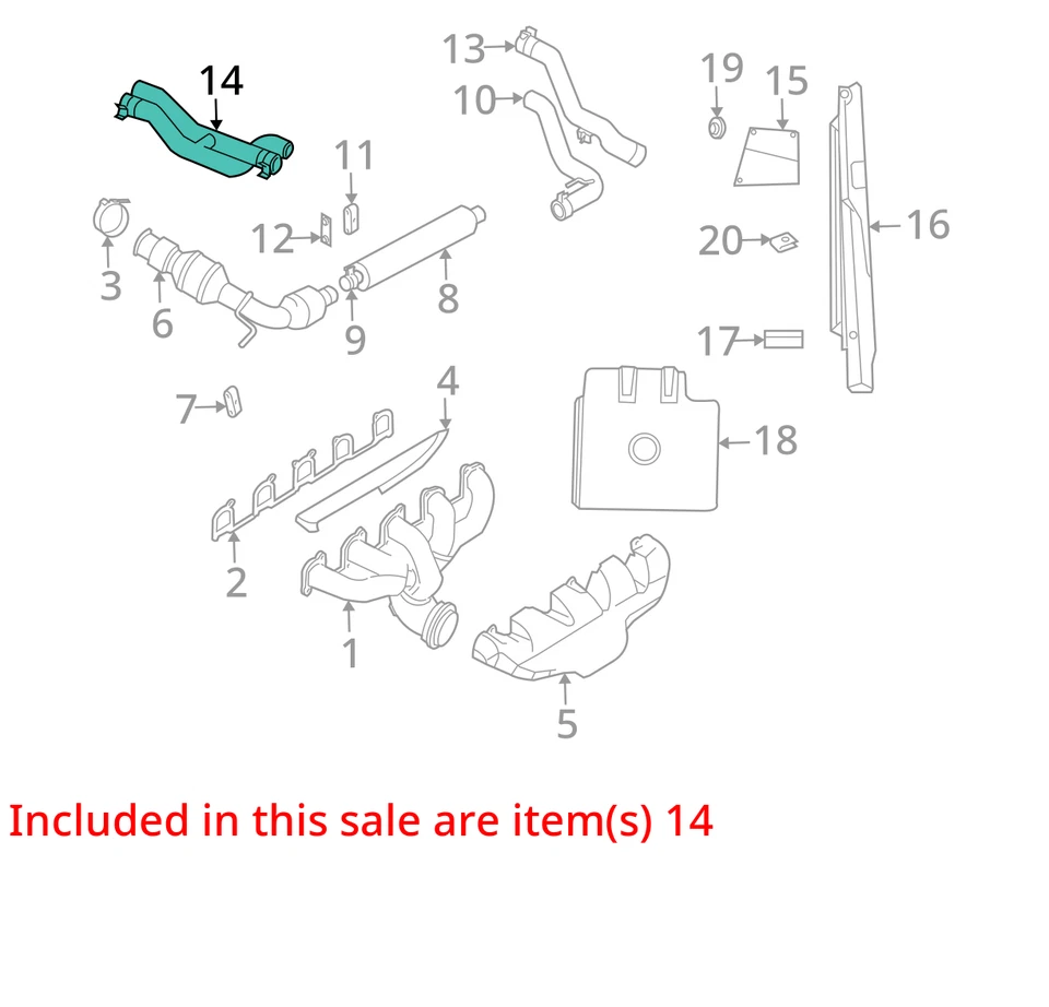 SE ADAPTA A TUBO DE ESCAPE DODGE VIPER 2003-2006 5290211AD - NUEVO OEM 5290211AD Foto 2 de 3