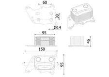 MAHLE Ölkühler Motoröl CLC 278 000S für OPEL A18 P1UO ASTRA OV5 Sports Tourer 2