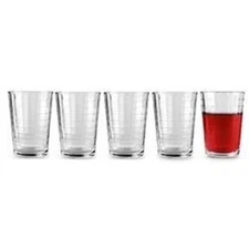 Circleware 40117-AM 7 oz Matrix Juice Glasses, Clear - Set of 8