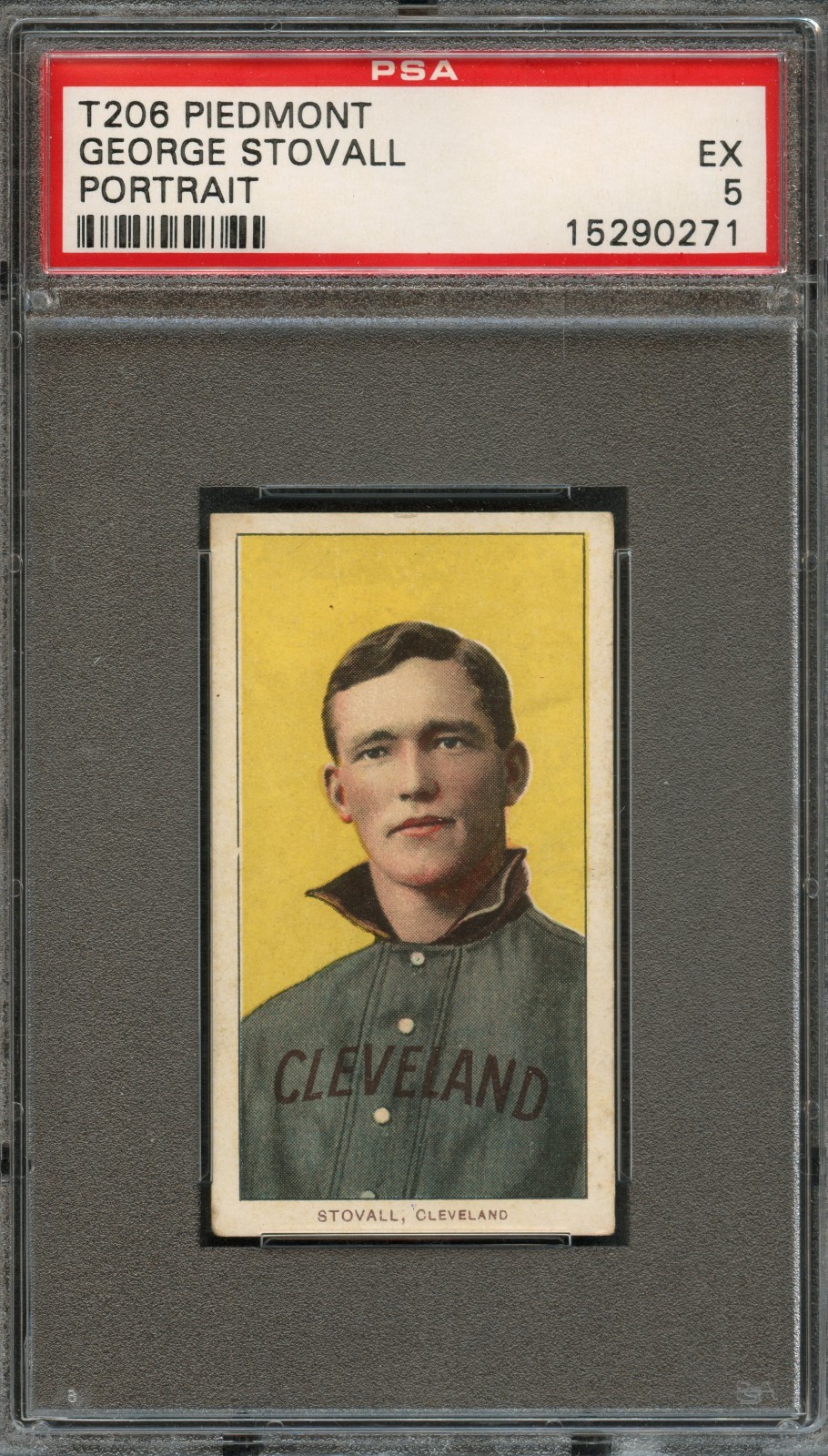 BB - 1909 - T206 - Piedmont 150 - George Stovall - Portrait - PSA 5 - EX