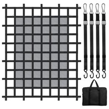 Uimoso Heavy Duty Cargo Net 72" x 57" with Adjustable Buckles S-Hooks
