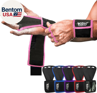 Wodies Gymnastics & Weightlifting Grips with Wrist Wraps   3 Hole Versatile Gym 