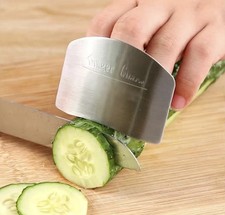1 pieza Herramientas de cocina de acero inoxidable Protector de dedos de mano Cuchillo Rebanada Protector seguro