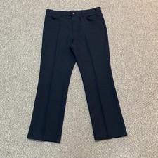 Vintage 90s Levi  s Dacron Polyester Pants Navy Blue Mens 38x30 Made In USA