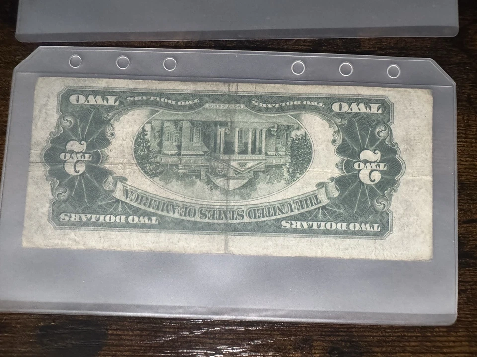 1928 Series D $2 Two Dollar Note Off Center Error (other Note For Comparison) - Image 2 of 4