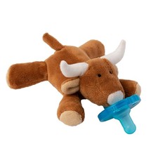 WubbaNub Infant Pacifier - Longhorn Bull, Silicone Medical-Grade Plush...