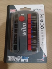 WIHA 70298 Terminator Blue Impact Bits, 2" Long, 7-Piece Set