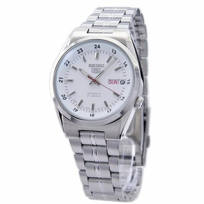 Seiko 5 Automatic 21 Jewels White Dial Japan Made Analog SNK559J1 Men's Watch