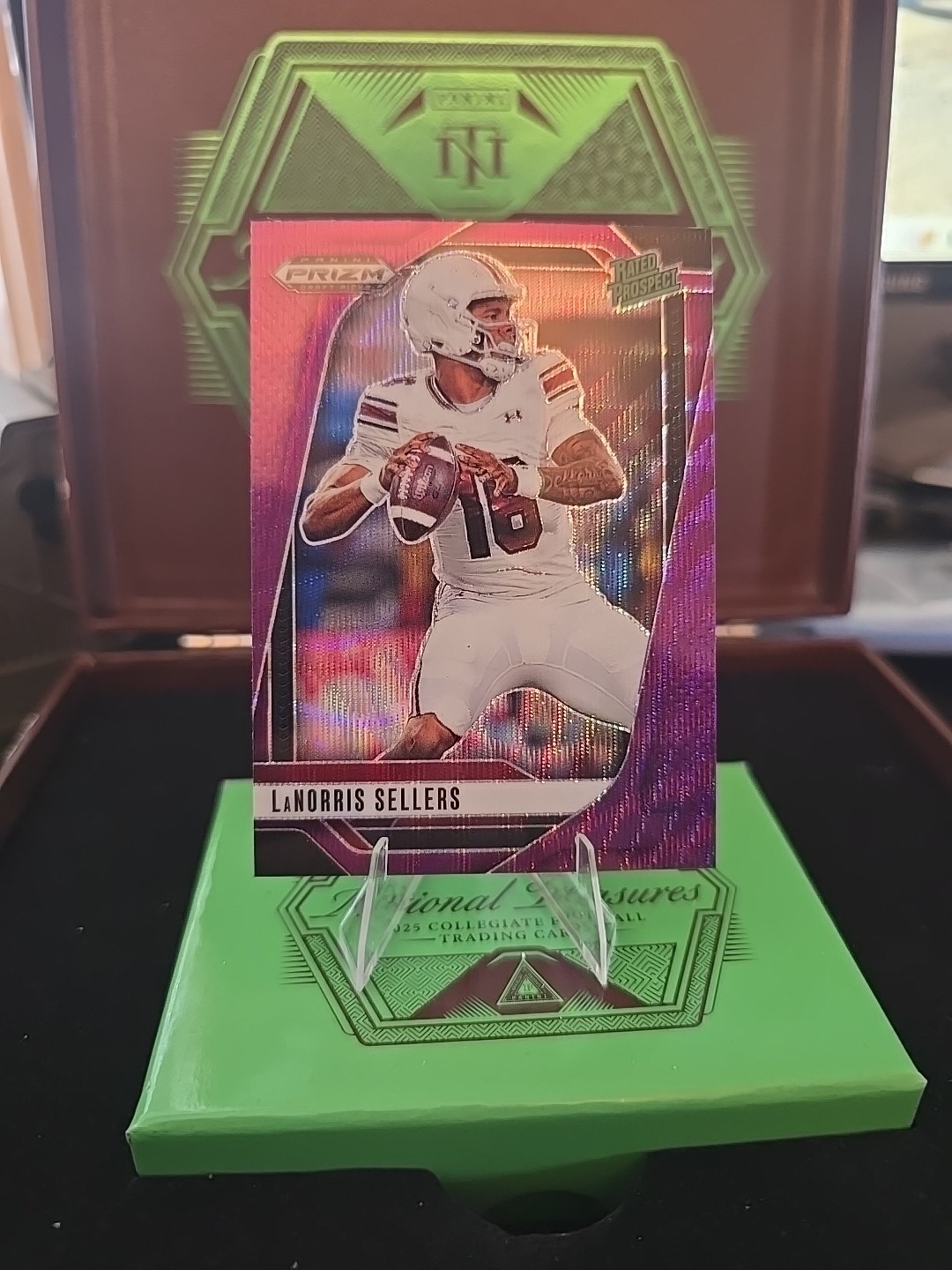 LaNorris Sellers: 2025 Prizm Draft Picks -Purple Wave Prizm #165 -Gamecocks