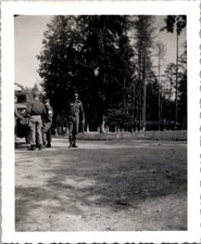 Vintage Original Photograph US Military Soldiers Truck Outdoors 1950s Black