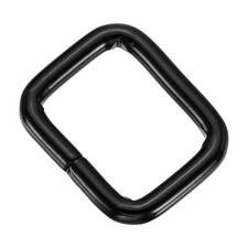 30 Pcs Metal Rectangle Buckle Ring Fit, 3/4 x 5/8" Buckle Metal Rings, Black
