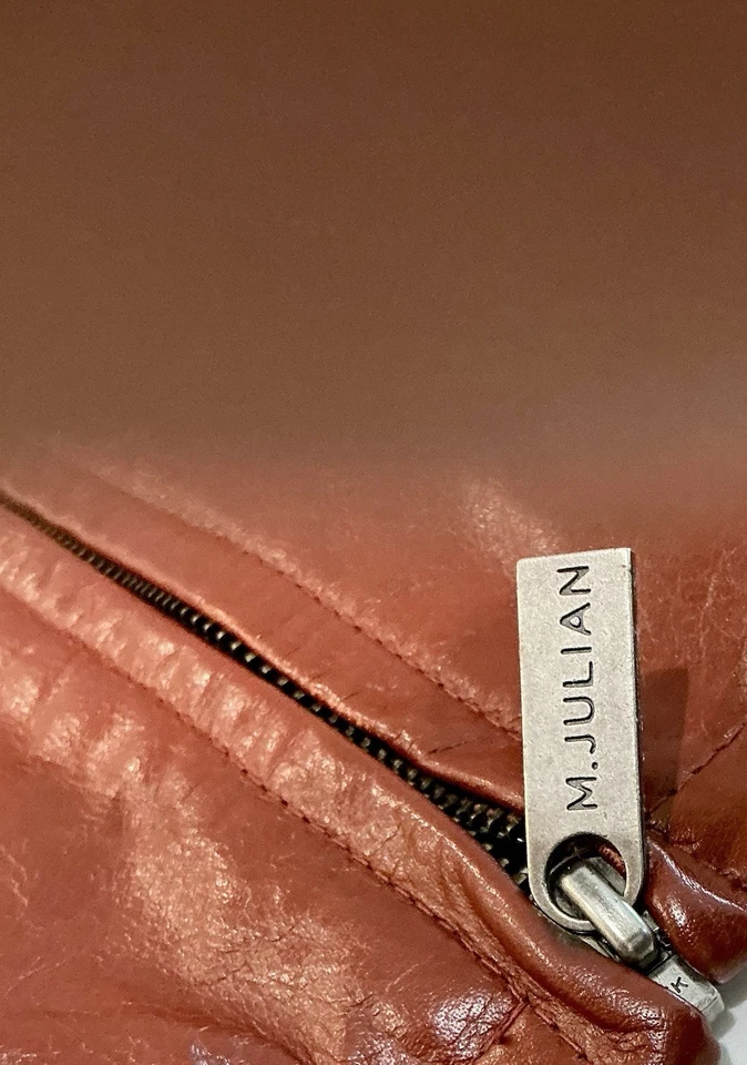 Hermosa chaqueta de cuero genuino suave Wilson - talla 48 XL 3 bolsillos totales Foto 4 de 4