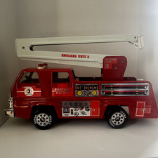 Vintage Tonka Red Diecast Snorkel Unit 3 Brentwood Fire Department Fire Truck