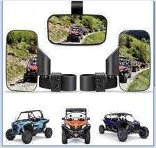 UTV Side Mirrors and Center Mirror with 1.6" to 2" Roll Bar Cage, Adjustable Rea