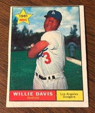 1961 Topps #506 Willie Davis Rookie RC Los Angeles Dodgers - Hi Number