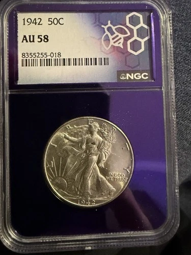 1942 P Walking Liberty Half Dollar NGC AU58