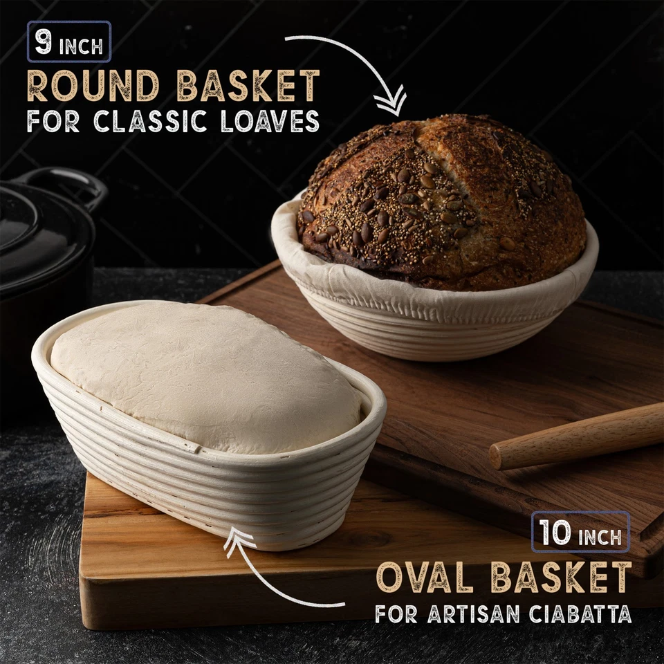 Сделай сам стартовый набор для закваски — инструменты для выпечки хлеба баннетон корзина банка масштаб венчик - Изображение 3 из 4