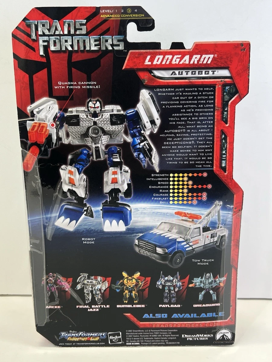 Transformers Autobot Longarm Hasbro Deluxe Action Figure MOSC