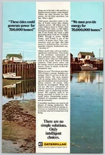 1977 Caterpillar Equipment Vintage Print Ad Tide's Ebb & Flow Energy Solutions