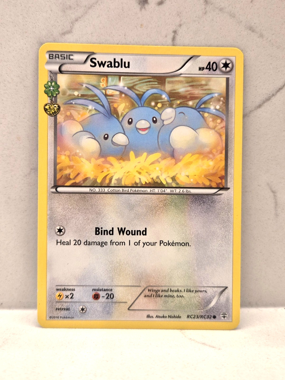 2016 Pokémon TCG Swablu Radiant Collection RC23/RC32 - Near Mint