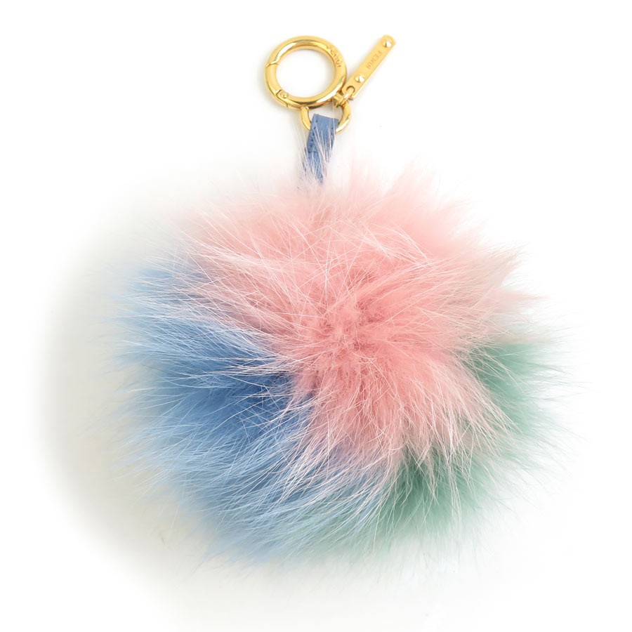 Fendi Fur Metal Multicolor Women's Charm Very Good