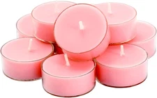 Natural Scented Soy Wax Tealight Candles Bulk, Romantic Rose Aromatherapy Luxury