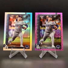 2025 Topps Series 1 River Ryan RC Foil Lot (Rainbow + Pink) #183 Dodgers