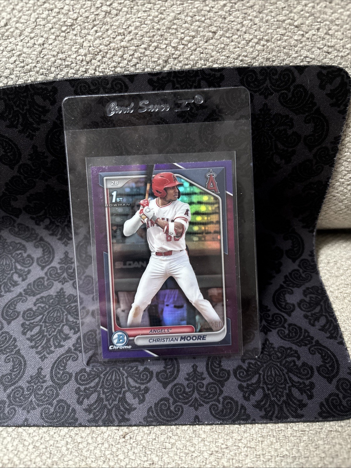 2024 Bowman Chrome - 1st Bowman Christian Moore Purple Refractor /250