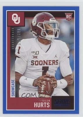 2020 Score Rookies Showcase 59/100 Jalen Hurts #358 Rookie RC rf2