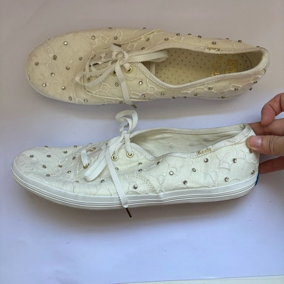 Zapatilla deportiva nupcial Keds for Kate Spade New York Champion talla 9 Foto 2 de 4