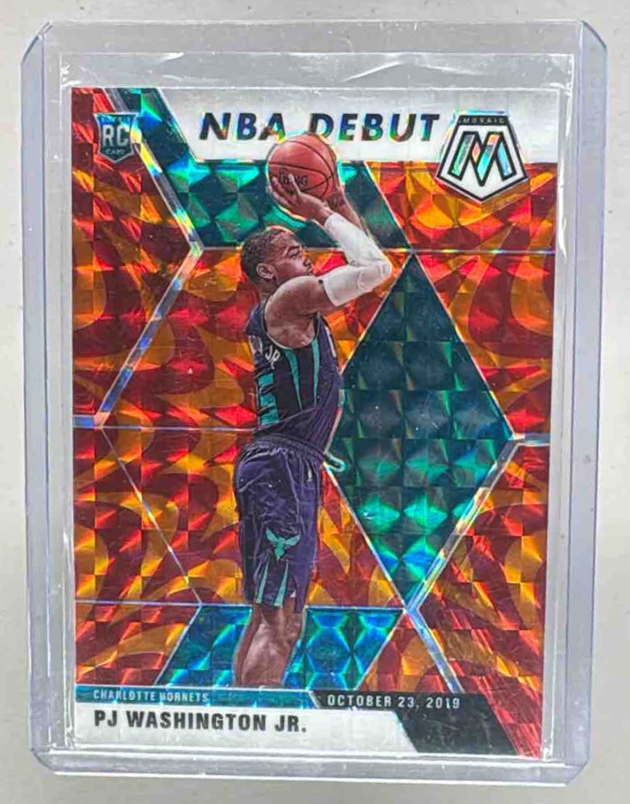 PJ Washington Jr 2019 Panini Mosaic #278 Reactive Orange Rookie NBA Debut RC