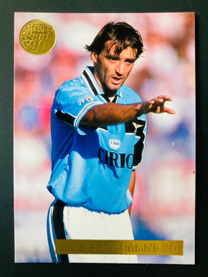 1998-99 Merlin Serie A 1999 # 29 Roberto Mancini Lazio Gold foil parallel card
