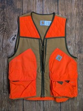Vintage Carhartt Vest Mens Large Brown Orange VU250 Hunting Game Bag