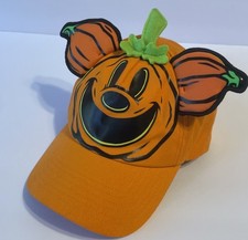 2024 Disney Parks Mickey Mouse Jack-o'-Lantern Glow-in-the-Dark Baseball Hat Cap