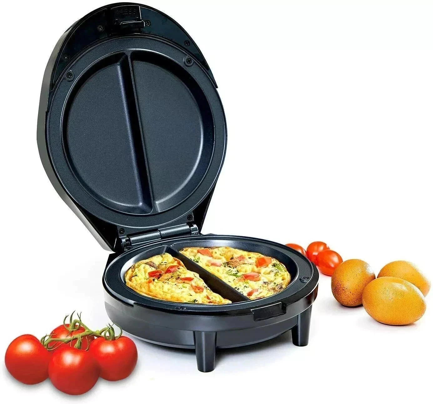 Electric Omelette Maker Egg Fryer Deep Dual Pan Non Stick 1000W Scrambled Cooker