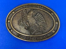 American Bicentennial 1776-1976 Patriotic Bald Eagle Commemorative Belt Buckle