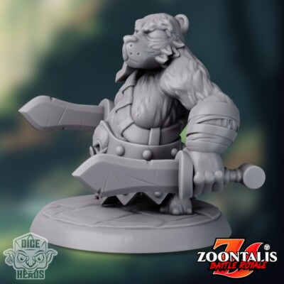  Bear Clan 4x ZoonTails Battle Royale Minis, D&D, Pathfinder, Tabletop, Anthro