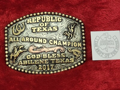 #ad CHAMPION PRO RODEO ALL AROUND TROPHY BUCKLE☆ABILENE TEXAS☆2017☆RARE☆221 $169.00