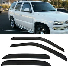 Fit 2000-2006 Chevrolet Tahoe GMC Yukon Window Visors Sun Vent Rain Guard Smoked