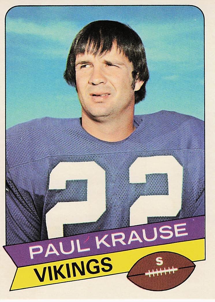 1977 TOPPS HOLSUM #21 PAUL KRAUSE MINNESOTA VIKINGS