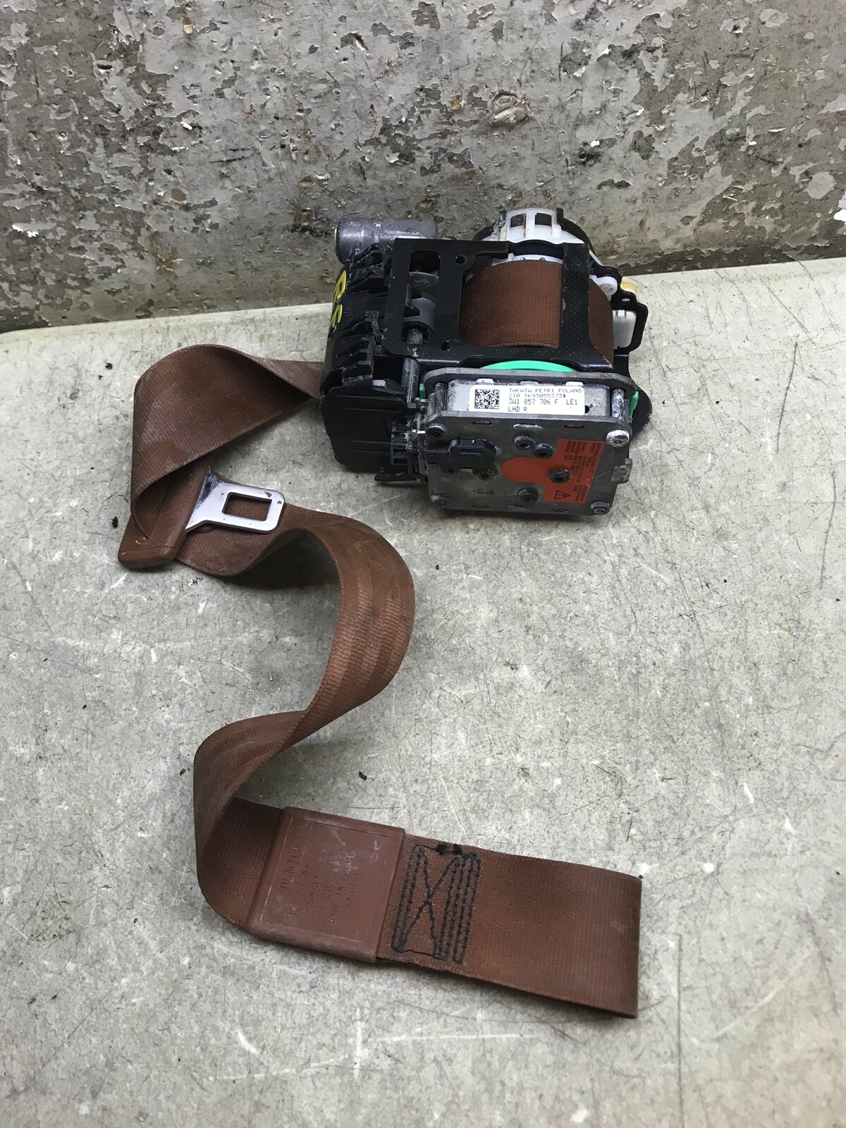 13 14 15 Bentley GT GTC Right Passenger Front Seat Belt Retractor