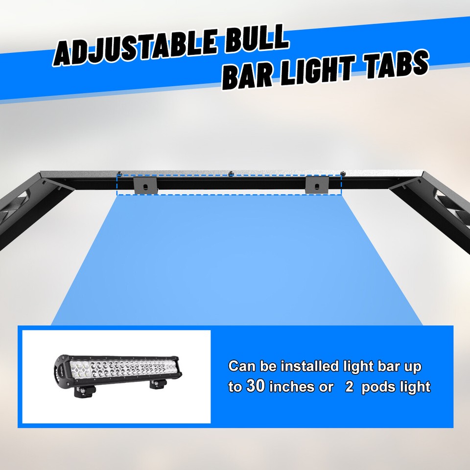 NIXON OFFROAD Front & Rear Bumper Set With LED Pods & D-Rings For 2013-2018 Ram 1500 (Classic)